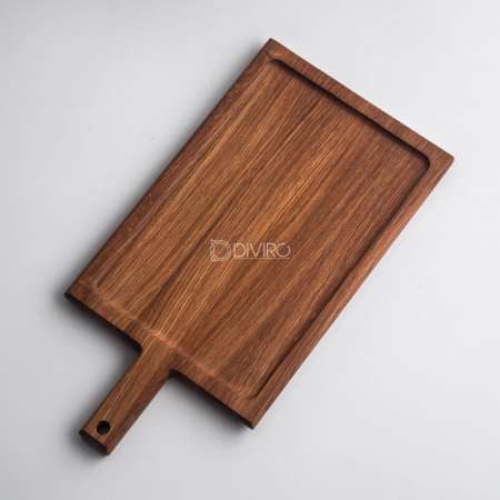 Доска для подачи бургеров и мяса с выборкой, дуб 38×20 см от мастерской DIVIRO